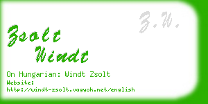 zsolt windt business card